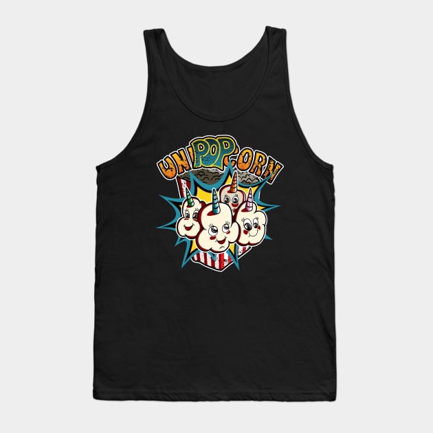 Unicorn Popcorn (The Uni-POP-Corn) Tank Top by dkdesigns27